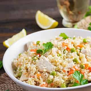 Delicious Couscous with Chicken & Peas