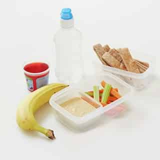 Delicious Creamy Hummus with Pitta & Veggies