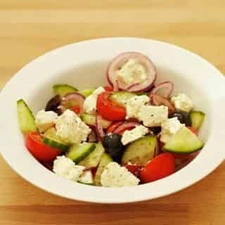 Craft the Perfect Greek Salad in Minutes!