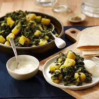 Delicious Pakistani Saag Aloo Delight