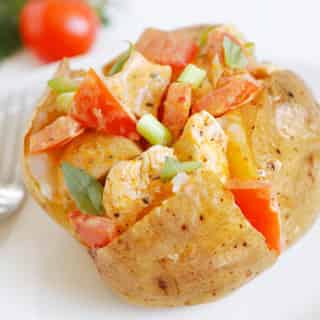 Delicious Chicken & Tomato Jacket Potato