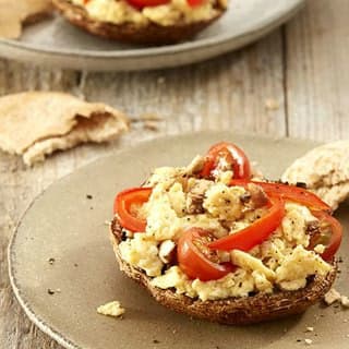Scrambled Eggs on Mega-Mushrooms Recipe